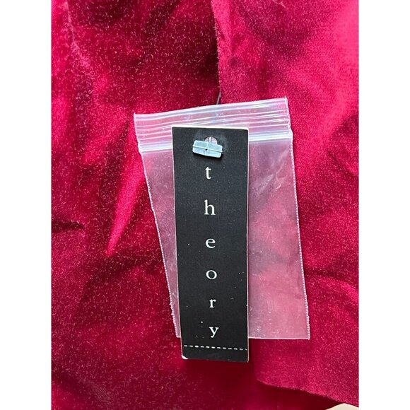 NWT Theory Crimson Tilford Tuxedo Silk Blend Cropped Jacket 3/4 Sleeves Womens M - Picture 3 of 11